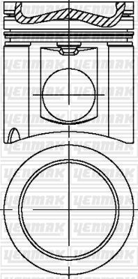 PISTON SEGMAN Q128.0MM STD -MERCEDES-OM 457 LA EURO2 TURBO.LLK