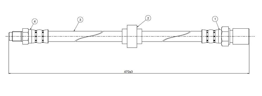 FREN HORTUMU ön BX 82-93 | OEM:95494973