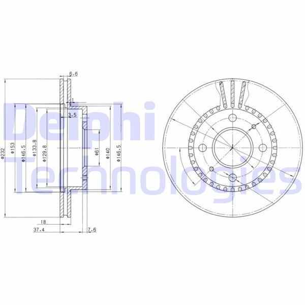 ÖN FREN DISKI NISSAN ALMERA I 95>00 232x45.3x4DELİK | OEM:402060M601-402060M602