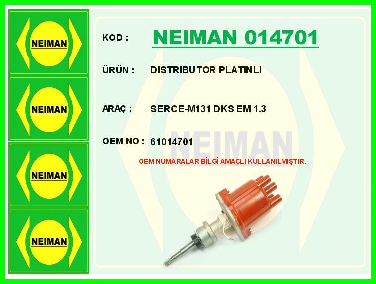 DISTRIBUTOR PLATINLI SERCE-M131 DKS EM 1.3 | OEM:61014701