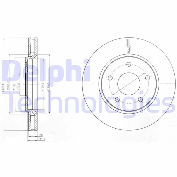 FREN DİSKİ ÇİFTLİ PAKET . DELİKLİ ÖN CHRYSLER // FIAT; GRAND VOYAGER. VOYAGER // FREEMONT 10/2007 > | OEM:4721933AB