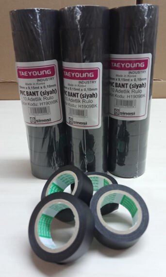 PVC BANT SİYAH ELEKTRİK BANDI 19mmx9.15m