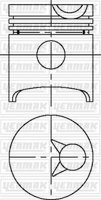PISTON SEGMAN Q91.0MM 040 -HATZ-E 88/89 G/GL/FL