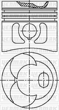 PISTON SEGMAN Q92.0MM 100 -MERCEDES-OM 616.910/911/919