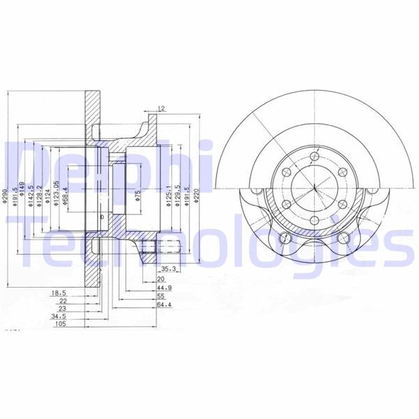 FREN DİSKİ TEKLİ PAKET . DELİKSİZ ÖN IVECO DAILY 1996 > 05/2006 | OEM:1908772-1908792-42470842