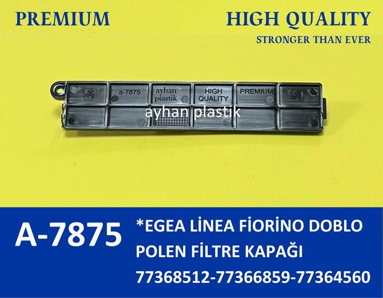 POLEN FİLTRE KAPAĞI FIAT FIORINO-LINEA-DOBLO III-CITROEN NEMO-PEUGEOUT BIPPER | OEM:77368512-77366859-77364560