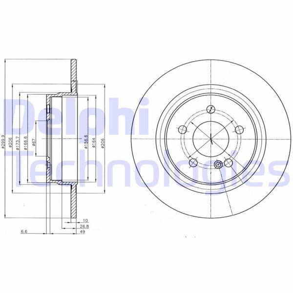 FREN DISKI ARKA MERCEDES W204 S204 C204 C207 A207 | OEM:A2044231512