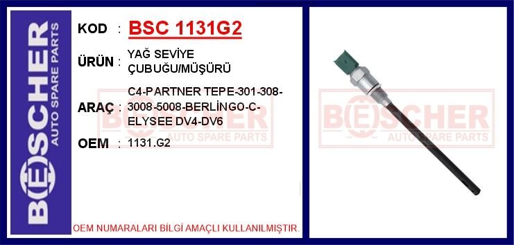 MOTOR YAĞ SEVİYE SENSÖRÜ MÜŞÜRÜ P207-P208-P301-P307-P308-P2008-P3008-P5008-RZC-EXPERT-PARTNER- BERLINGO-C2-C3-C4-C5-DS3-DS4-DS5-JUMPY-XSARA-NEMO 1.4-1.6 HDI-BlueHDI 1.6 THP-VTI | OEM:1131.G2-93476501-96453990