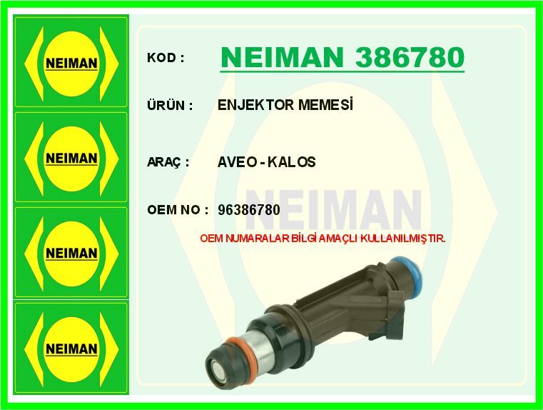 ENJEKTOR MEMESİ AVEO - KALOS | OEM:96386780