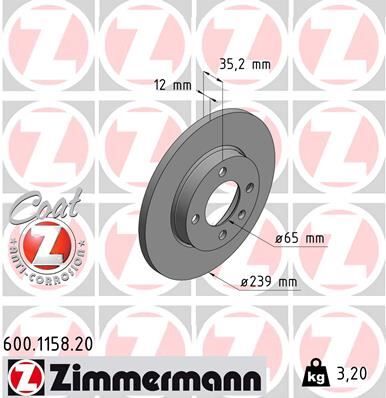 ÖN FREN AYNASI CORDOBA 93-02 IBIZA 93-02 GOLF 82-99 JETTA 82-91 POLO 95-01 TOLEDO -99 239x11.9x4DL 986478011-DF1516 | OEM:321615301-839615301
