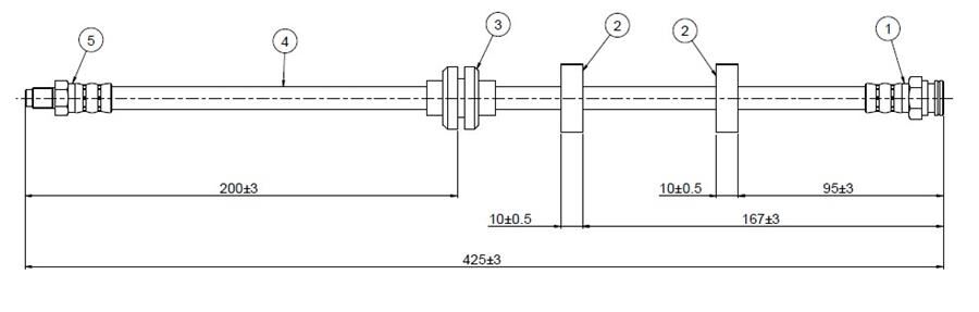 ÖN FREN HORTUMU 147 1.6 16V-1.9JTD-2.0 16V N/A | OEM:46474539