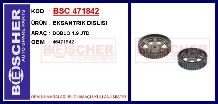 EKSANTRIK DISLISI DOBLO 1.9 JTD. | OEM:46471842