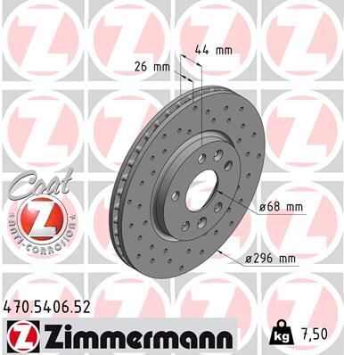 ÖN FREN DİSKİ RENAULT MEGANE IV 15> TALISMAN 15> DIŞ ÇAP:296MM K:26MM Y:44MM 5 DELİK DELİKLİ | OEM:402062000R