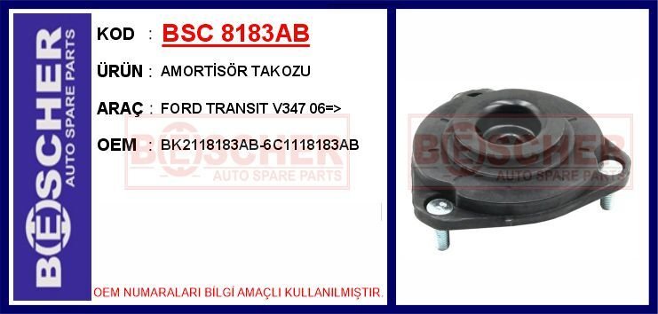 ÖN AMORTİSÖR TAKOZU TRANSIT V347 -V348 V363-V362 06>17 | OEM:BK2118183AB-6C1118183AB