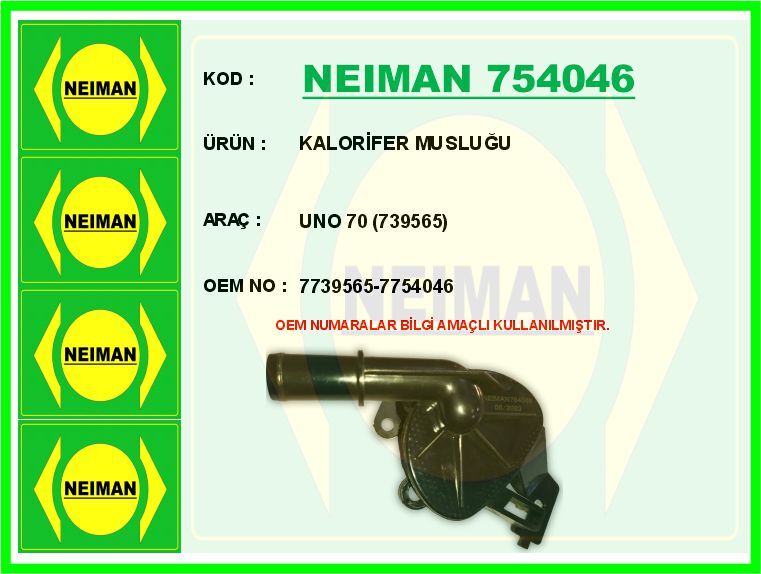 KALORİFER MUSLUĞU UNO 70 739565 | OEM:7739565-7754046