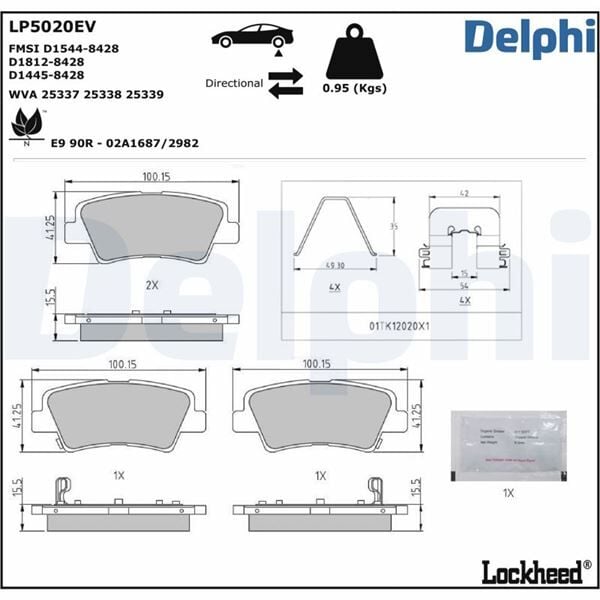 FREN BALATASI ELEKTRİKLİ HYUNDAI IONIQ AE 0.0 EV- NEXO 0.0 EV-KIA SOUL 0.0 EV 07/2019>; 03/2018> ; 06/2014> | OEM:58302E4A60-58302E4A10