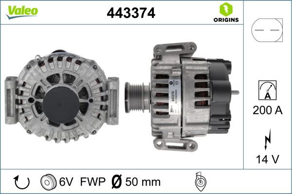 ALTERNATOR 14V 200A MERCEDES W639 B906 | OEM:A0131541002