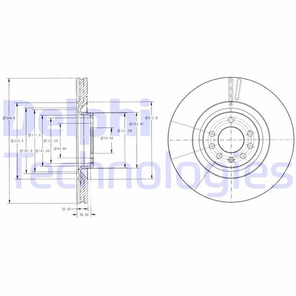 FREN DİSKİ TEKLİ PAKET . DELİKLİ ÖN OPEL VECTRA 01/2005 > | OEM:569154-93188445