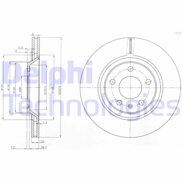 FREN DİSKİ ÇİFTLİ PAKET . DELİKLİ ARKA AUDI A4 11/2004 > 02/2008 | OEM:8E0615601K-8E0615601R