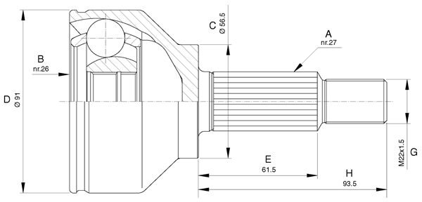 AKS KAFASI DIŞ TRAFIC II 1.9 DCİ 01 > | OEM:391018828R-8200334338-91166708