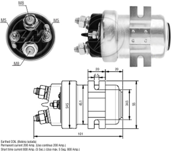 24V 200 AMP UNIVERSAL TIP ARA OTOMATIK CIVATALI