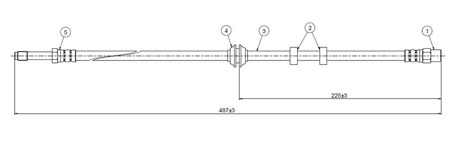 ÖN FREN HORTUMU CORDOBA 93-02 | OEM:6K0611701