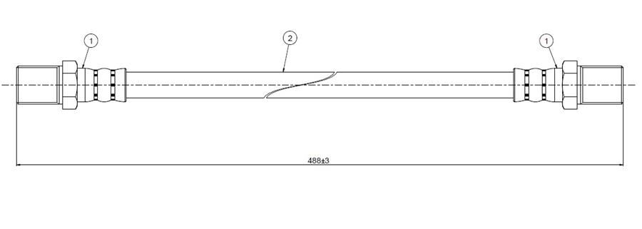FREN HORTUMU arka 404 pick-up 72-80 | OEM:481607