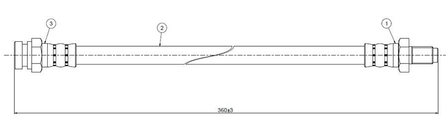 FREN HORTUMU arka 9000 85-. | OEM:8965139