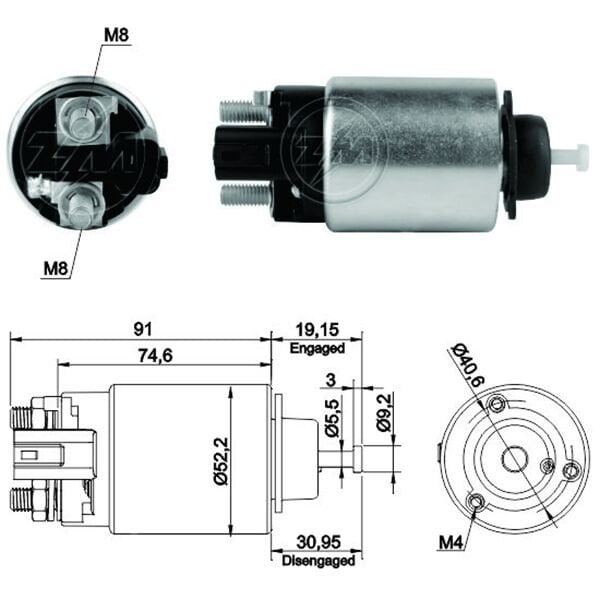 12V HYUNDAI HR 2.5L-2.5 CRDI-KIA BONGO K2500 2.5 TCI