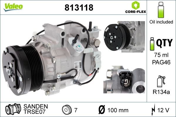 KOMPRESÖR HONDA CIVIC VIII | OEM:38810RNA014-38800RNCZ010