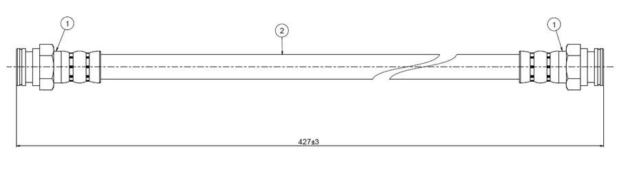 ARKA FREN HORTUMU CADDY 96-04 | OEM:6K9611776