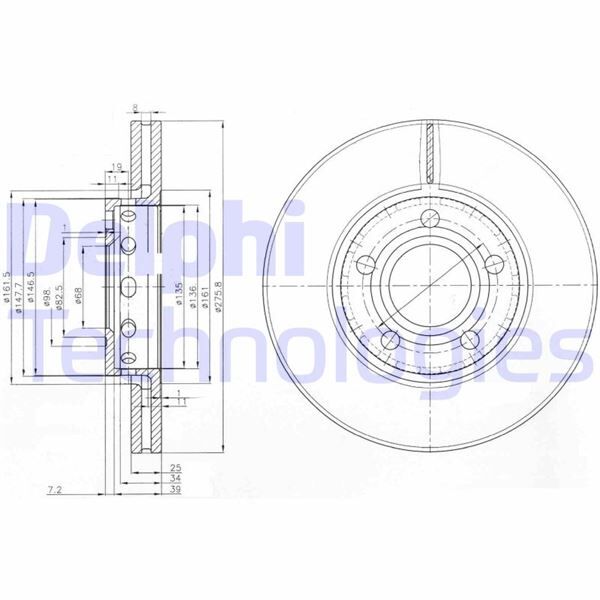 FREN DİSKİ ÇİFTLİ PAKET . DELİKLİ ÖN AUDI 100. QUATTRO 01/1986 > 1991 | OEM:447615301A-447615301B