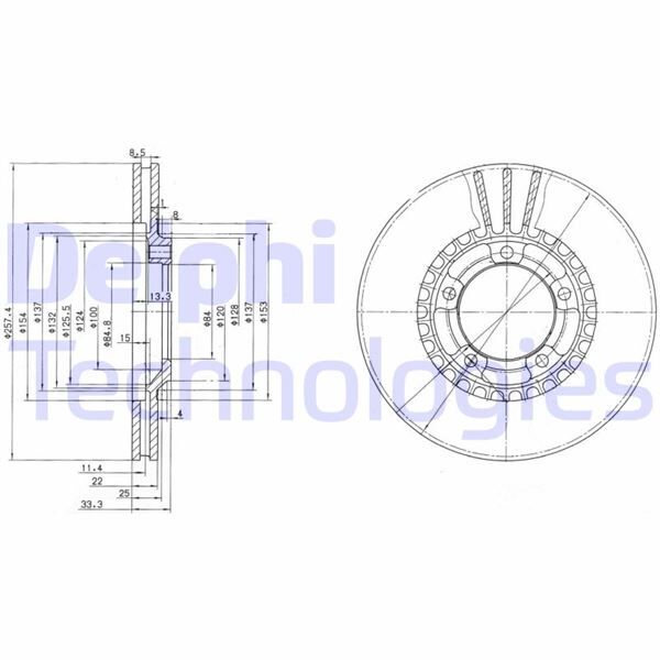 FREN DİSKİ ÇİFTLİ PAKET . DELİKLİ ÖN MITSUBISHI L300 01/1987 > 12/2001 | OEM:MB407030