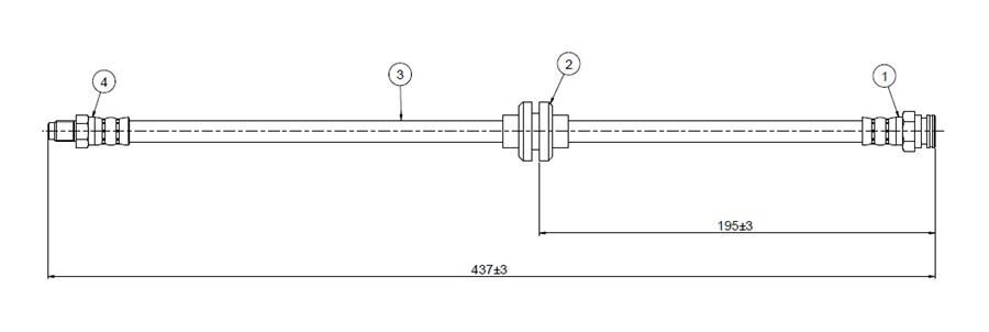 ARKA FREN HORTUMU ALFA 156 1997-2005 147 2001-2010 | OEM:46454474