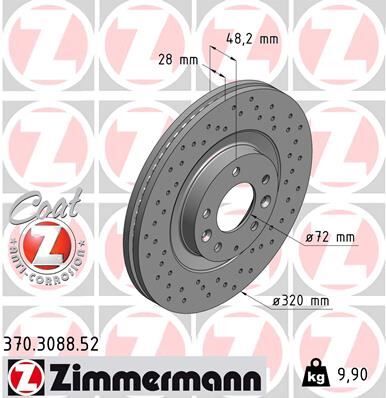 ÖN FREN DİSKİ USA EDGE U387 -MAZDA CX-7 ER -CX-9 TB DELİKLİ 986479795-DF8043 | OEM:USA7T4Z1125A-EH143325X-EH143325XA