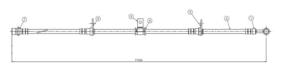 FREN HORTUMU ön Prelude 2.2 i 1.6 92-. | OEM:46411SS0003