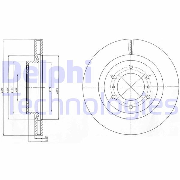 FREN DİSKİ ÇİFTLİ PAKET . DELİKLİ ÖN MITSUBISHI SHOGUN 09/2006 > | OEM:4615A038