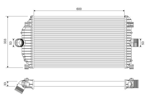 TURBO RADYATÖRÜ INTERCOOLER LGN I 1.9 DTİ-DCİ 97-01 -ESPACE 1.9 DTİ 99-02 | OEM:7701045349