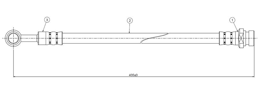 FREN HORTUMU ön Sonata 96-. | OEM:58732-34001