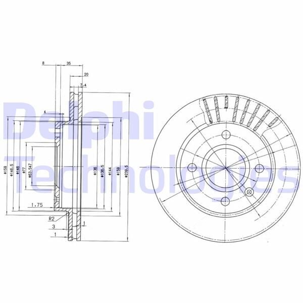 ÖN FREN AYNASI ESCORT VI-VII-FIESTA III-IV FORD KA 96 >MAZDA 121 96 >ORION III 239.5x20x4DLxHAVALI | OEM:YS6J1125CC-5028281-1019604-1107768
