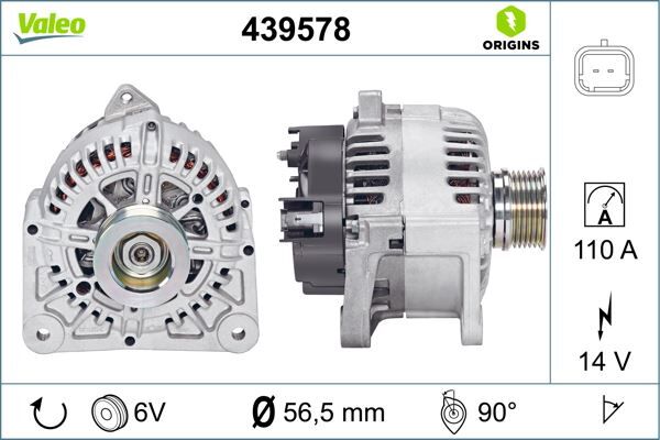 ALTERNATÖR 12V 110A MGN II-SCENIC II 03 > LOGAN 07 > DUSTER 10 > 1.6-1.6 16V | OEM:8200667607-8200323126