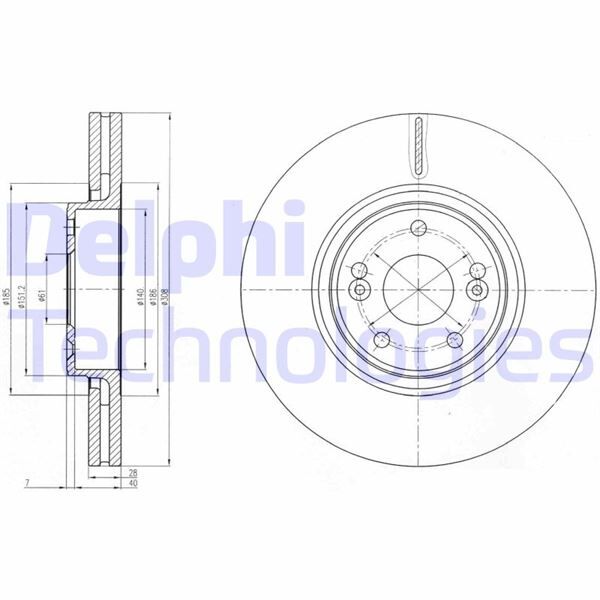 FREN DİSKİ ÇİFTLİ PAKET . DELİKLİ ÖN RENAULT LAGUNA 01/2001 > 09/2007 | OEM:8200019581