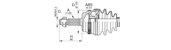 AKS KAFASI DIŞ MASTER II 1.9DCI-2.2DCI-2.5DCI-2.8DTI-MOVANO 2.2DTI-2.8 DTI 02 > BÜYÜK KAFA 607453 | OEM:8200499895-8200169288