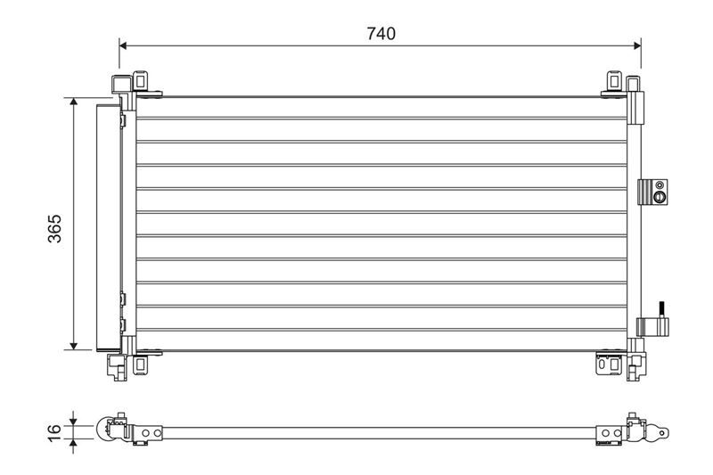KLİMA RADYATÖRÜ KONDANSATÖRÜ PEUGEOT P508 2.2 HDI DW12 P407 COUPE 09> 3.0 HDI DT20C CITROEN C5 III 09>15 C6 06>12 2.2-3.0 HDI | OEM:9816999380-6455.HR-9688473680