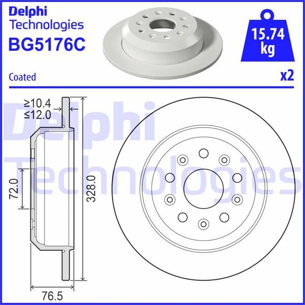 FREN DİSKİ ÇİFTLİ PAKET - BOYALI. DELİKSİZ ARKA JEEP WRANGLER 11/2017> | OEM:68273464AA
