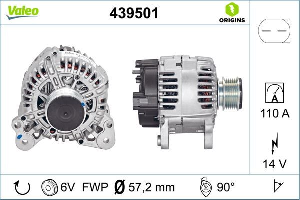 ALTERNATÖR VW EOS 3.2 07-08. JETTA S 2.0 12-15 | OEM:06F903023DX-06F903023E-06F903023E