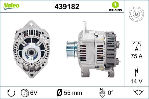 ALTERNATÖR 14V 75A MASTER-TRAFIC-MOVANO 2.5D-2.8DTI 98-01 S8U.7.80 | OEM:7700300407-7711134617-4403214