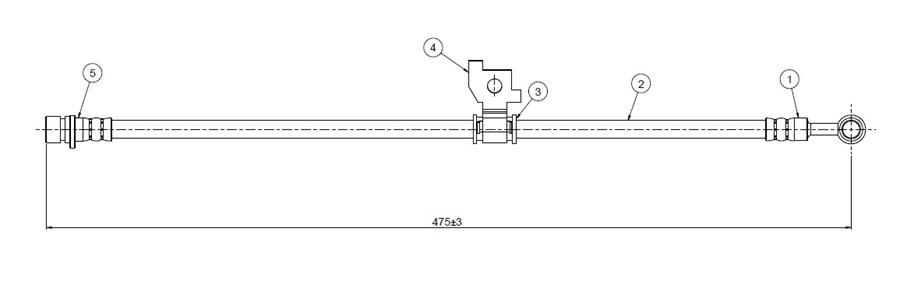 FREN HORTUMU ön Civic Shuttle AG-AH-AL-AN 83-87 | OEM:46410SB2044