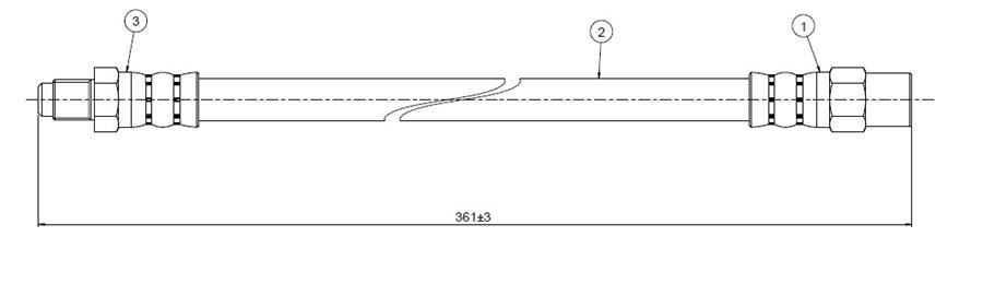 FREN HORTUMU ön 200. 80--82 | OEM:433611707-443611707-443611775C