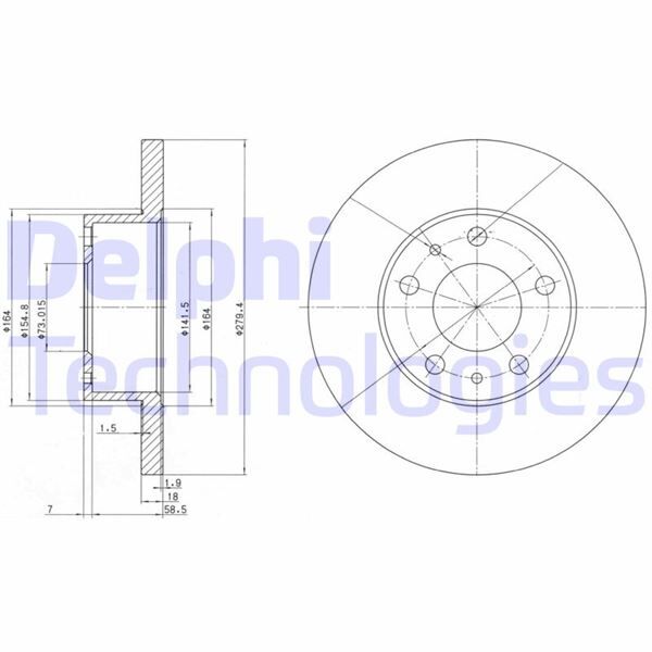 ÖN FREN AYNASI BOXER 94-4.02 JUMPER 94-4.02 DUCATO 94/4.02 280x18x5DL 1.4Q | OEM:4249.H6-4246.J8-4246.J9-1300500080